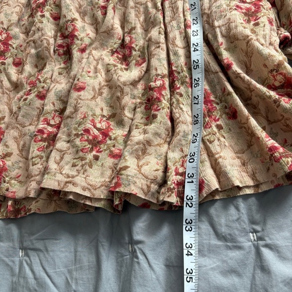 Ralph Lauren Denim & Supply Floral Red and Tan Gauze Dress. Size Large Spring. - Picture 13 of 13